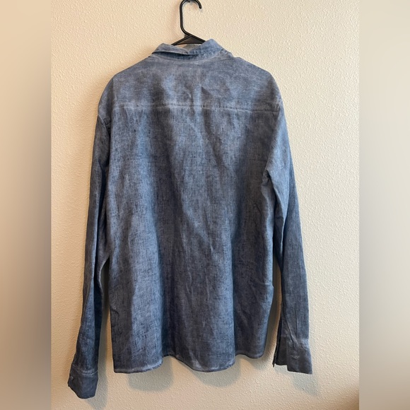 Mens long sleeve button down denim shirt XL - Picture 2 of 3